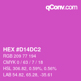 颜色代码: HEX #D14DC2 | qconv.com