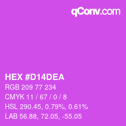 カラーコード: HEX #D14DEA | qconv.com