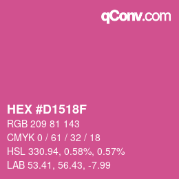 Color code: HEX #D1518F | qconv.com