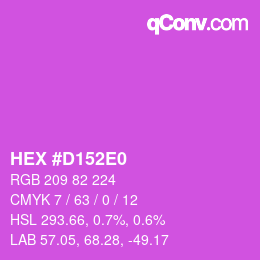 Farbcode: HEX #D152E0 | qconv.com