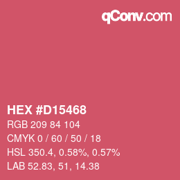 Color code: HEX #D15468 | qconv.com
