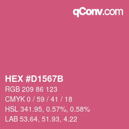 Color code: HEX #D1567B | qconv.com