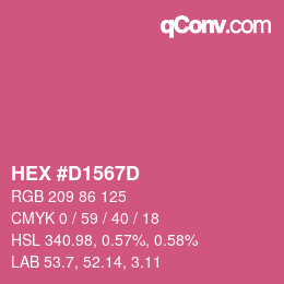 Color code: HEX #D1567D | qconv.com