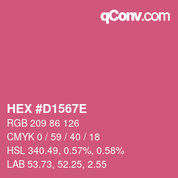 颜色代码: HEX #D1567E | qconv.com