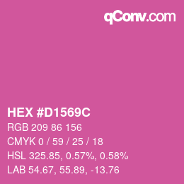 Color code: HEX #D1569C | qconv.com