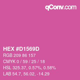 Color code: HEX #D1569D | qconv.com