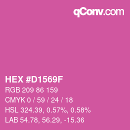 カラーコード: HEX #D1569F | qconv.com