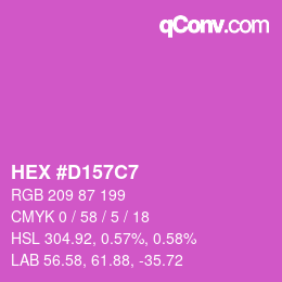 Farbcode: HEX #D157C7 | qconv.com