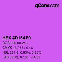 Color code: HEX #D15AF0 | qconv.com