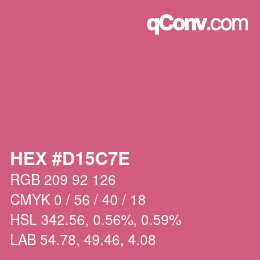 Color code: HEX #D15C7E | qconv.com