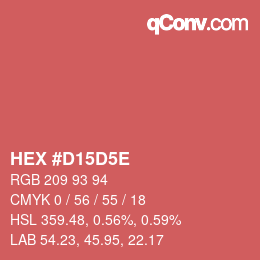 Color code: HEX #D15D5E | qconv.com