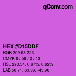Color code: HEX #D15DDF | qconv.com