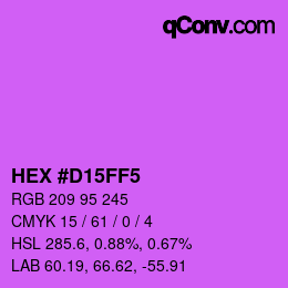 Color code: HEX #D15FF5 | qconv.com