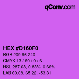 Farbcode: HEX #D160F0 | qconv.com