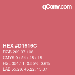 Código de color: HEX #D1616C | qconv.com