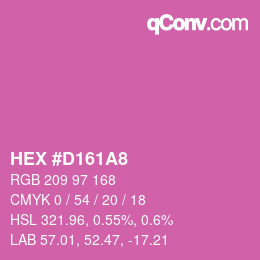 Código de color: HEX #D161A8 | qconv.com