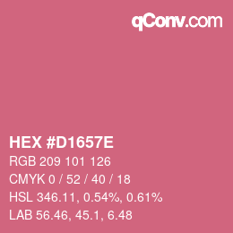 Color code: HEX #D1657E | qconv.com