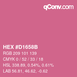 Color code: HEX #D1658B | qconv.com