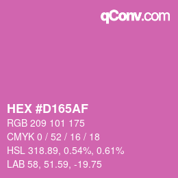 Color code: HEX #D165AF | qconv.com
