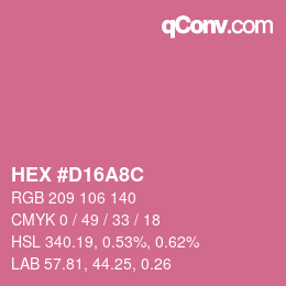 Color code: HEX #D16A8C | qconv.com