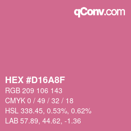 颜色代码: HEX #D16A8F | qconv.com
