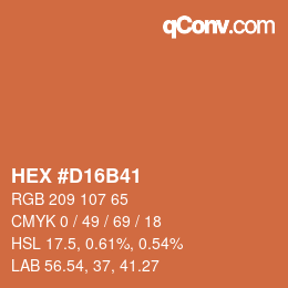Color code: HEX #D16B41 | qconv.com