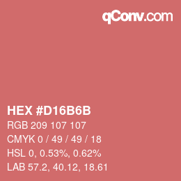 Color code: HEX #D16B6B | qconv.com