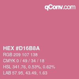 Color code: HEX #D16B8A | qconv.com