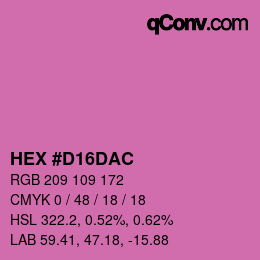 Color code: HEX #D16DAC | qconv.com