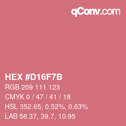 Color code: HEX #D16F7B | qconv.com