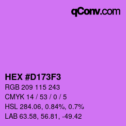Farbcode: HEX #D173F3 | qconv.com