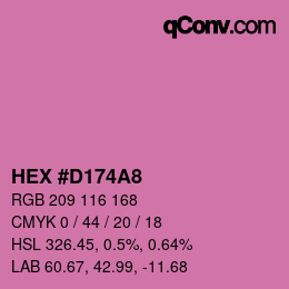 カラーコード: HEX #D174A8 | qconv.com