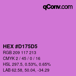 Color code: HEX #D175D5 | qconv.com