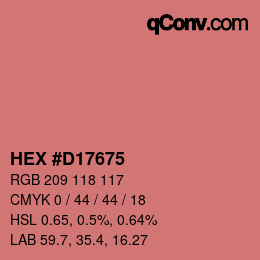 カラーコード: HEX #D17675 | qconv.com