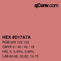 Color code: HEX #D17A7A | qconv.com