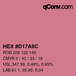 Color code: HEX #D17A8C | qconv.com