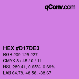 Color code: HEX #D17DE3 | qconv.com