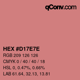 Color code: HEX #D17E7E | qconv.com