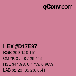 Color code: HEX #D17E97 | qconv.com