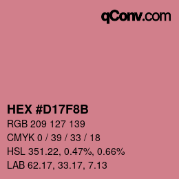 Color code: HEX #D17F8B | qconv.com
