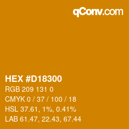 Color code: HEX #D18300 | qconv.com