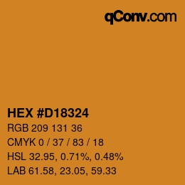 カラーコード: HEX #D18324 | qconv.com