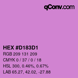 カラーコード: HEX #D183D1 | qconv.com