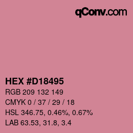 カラーコード: HEX #D18495 | qconv.com