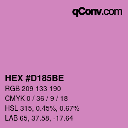 颜色代码: HEX #D185BE | qconv.com