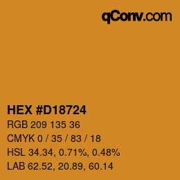 Código de color: HEX #D18724 | qconv.com