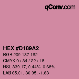 カラーコード: HEX #D189A2 | qconv.com