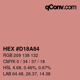 Color code: HEX #D18A84 | qconv.com