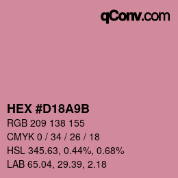 カラーコード: HEX #D18A9B | qconv.com