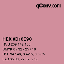Color code: HEX #D18E9C | qconv.com